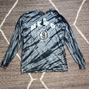 Brooklyn Nets Long Sleeve Shirt Mens Sz Large